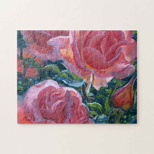 "Coral Roses" Jigsaw Puzzle (Horizontal)