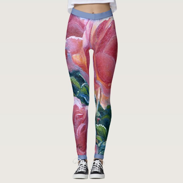 "Coral Roses" Leggings (Front)