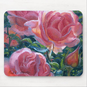 "Coral Roses" Mouse Mat