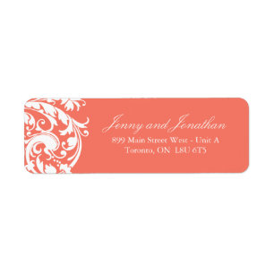 Coral RSVP Address Labels