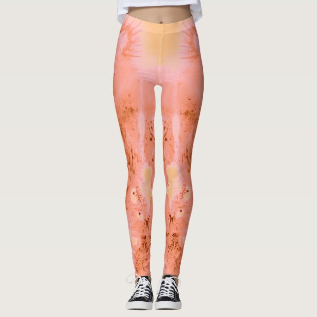 Coral/Rust/Ember Dragon Leggings (Front)