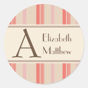 Coral Sand Customise Last and First Name Sticker