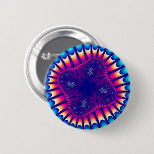 Coral Sea Flower 6 Cm Round Badge