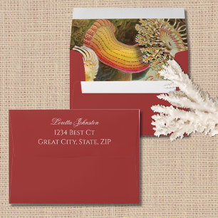 Coral Sea Life Ernst Haeckel Vintage Wedding Envelope