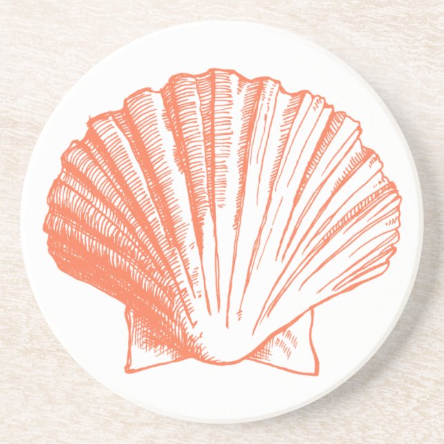 Coral Seashell Coasters (Front)