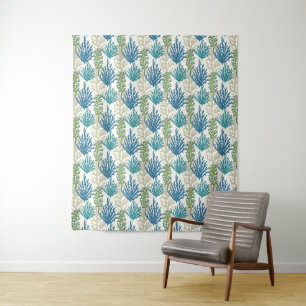 Coral Seaweed Pattern tapestries