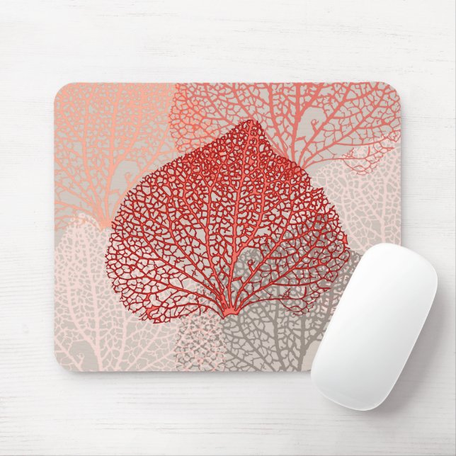Coral Shadow Mouse Mat (With Mouse)