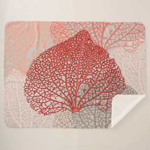 Coral Shadow Sherpa Blanket
