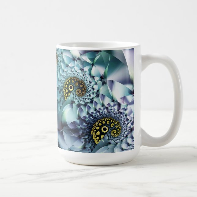 Coral & Shells Abstract Art Coffee Mug (Right)