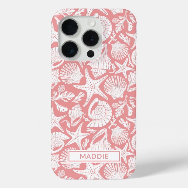 Coral Shells Personalized Case-Mate iPhone Case (Back)