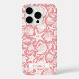 Coral Shells Personalized iPhone 16 Pro Case