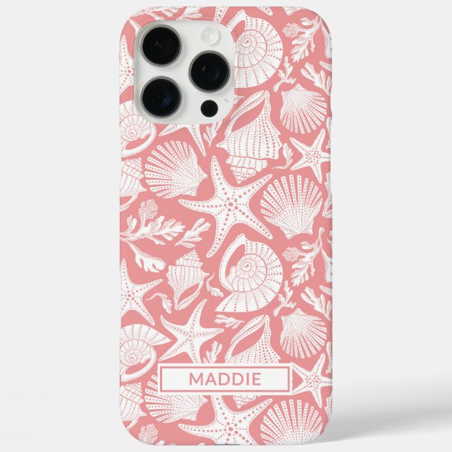 Coral Shells Personalized Case-Mate iPhone Case (Back)