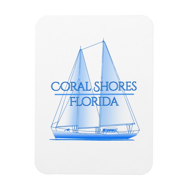 Coral Shores Coastal Nautical Sailing Sailor Magnet (Vertical)