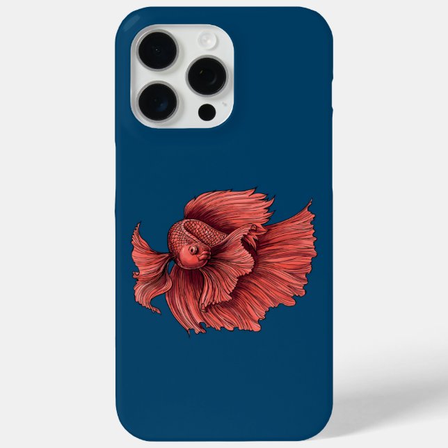 Coral Siamese fighting fish Case-Mate iPhone Case (Back)