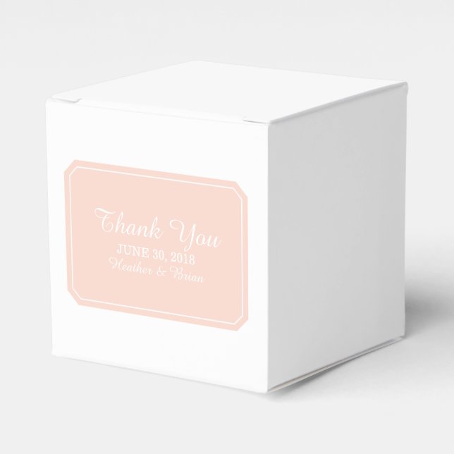 Coral Simply Elegant Favour Boxes (Front Side)