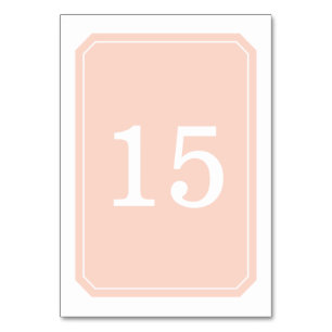 Coral Simply Elegant Table Card