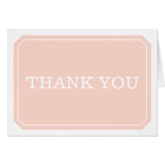 Coral Simply Elegant Thank You Card