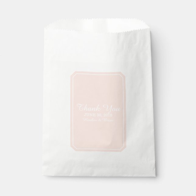 Coral Simply Elegant Wedding Favour Bags (Front)