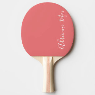 Coral Simply Personalised Ping Pong Paddle