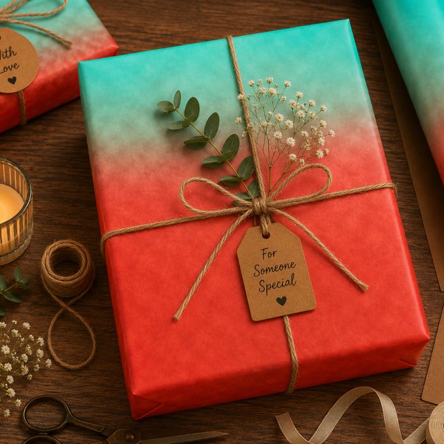Coral Sky Memory Wrapping Paper Sheet (Creator Uploaded)