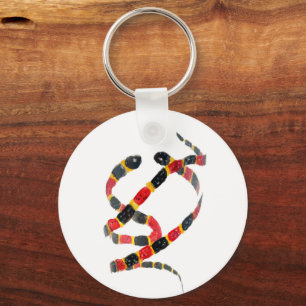 Coral Snake Art Key Ring