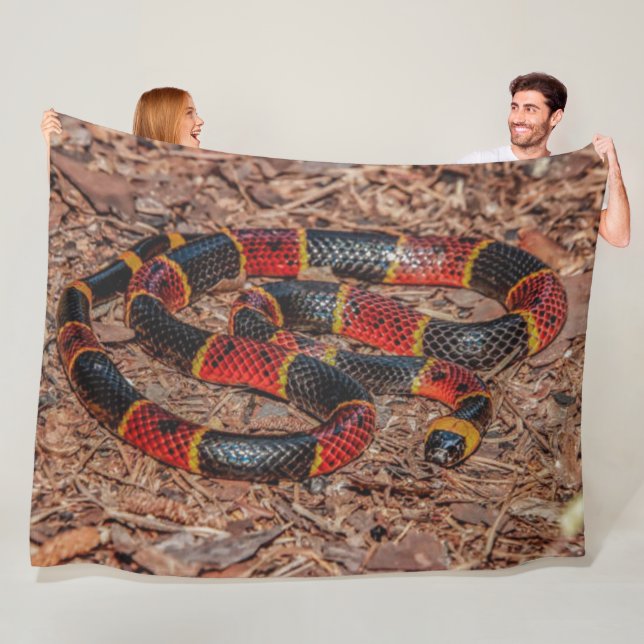 CORAL SNAKE FLEECE BLANKET (In Situ)
