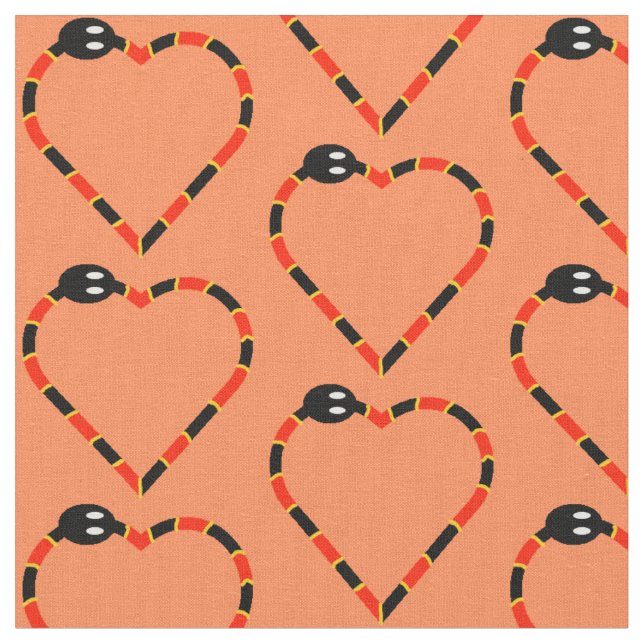Coral Snake Heart Fabric (Close Up)