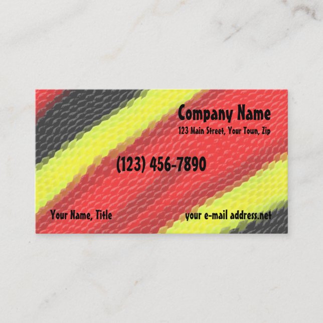 Coral Snake Skin Business Card (Front)