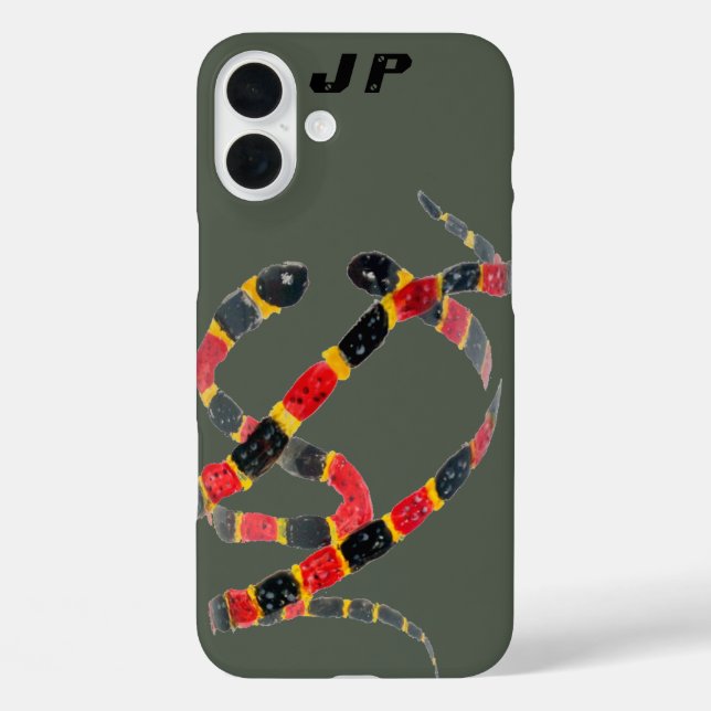 Coral Snakes Reptile Custom Case-Mate iPhone Case (Back)