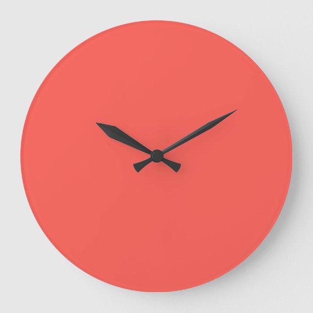   Coral (solid color)  Large Clock (Front)