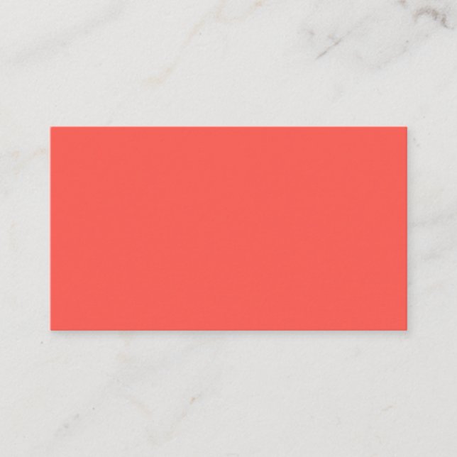  Coral (solid colour)  Business Card (Front)