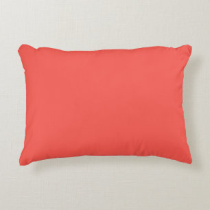 Coral (solid colour)  Decorative Cushion