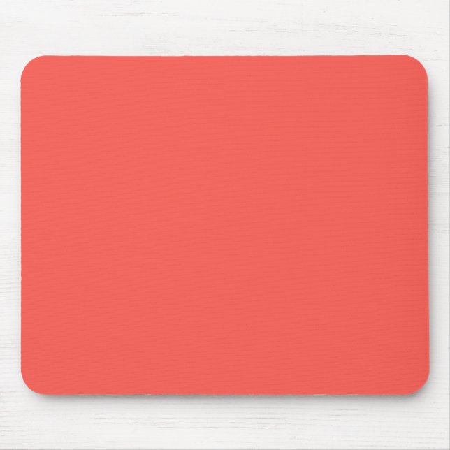  Coral (solid colour)  Mouse Mat (Front)