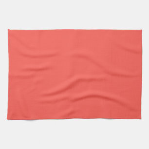   Coral (solid colour)  Tea Towel