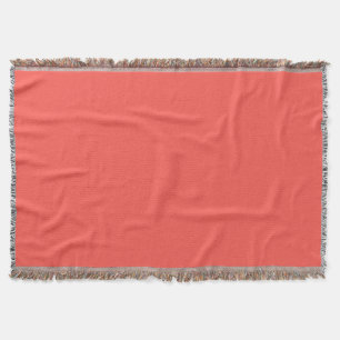 Coral (solid colour) Throw Blanket