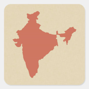 Coral Spice Moods India Square Sticker