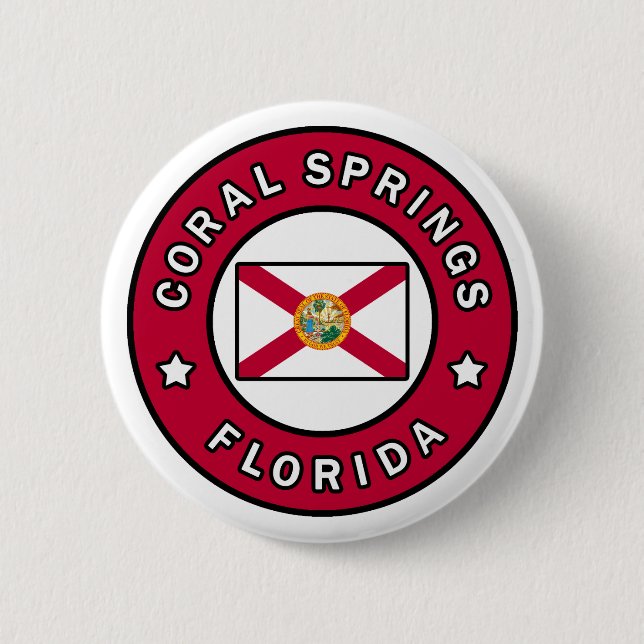 Coral Springs Florida 6 Cm Round Badge (Front)