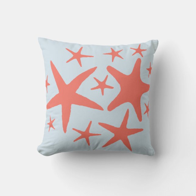 Coral Starfish - Life at the Beach - Pillow (Front)