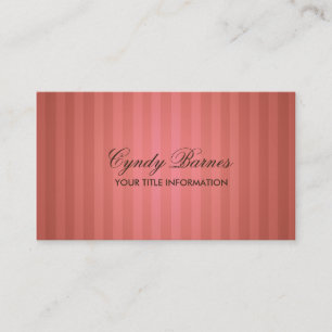 Coral Stripe Business Card