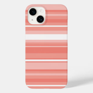 Coral stripes Case-Mate iPhone 14 case