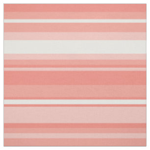 Coral stripes fabric