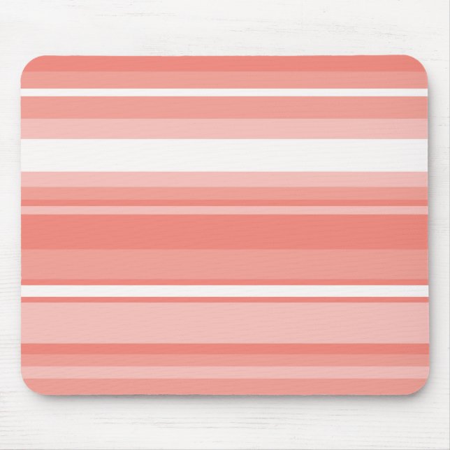 Coral stripes mouse mat (Front)