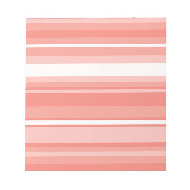 Coral stripes notepad (Front)