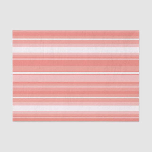 Coral stripes tissue paper (Front)