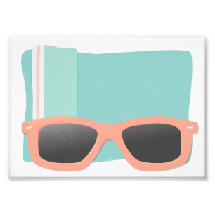 Coral Sunglasses Photo Print