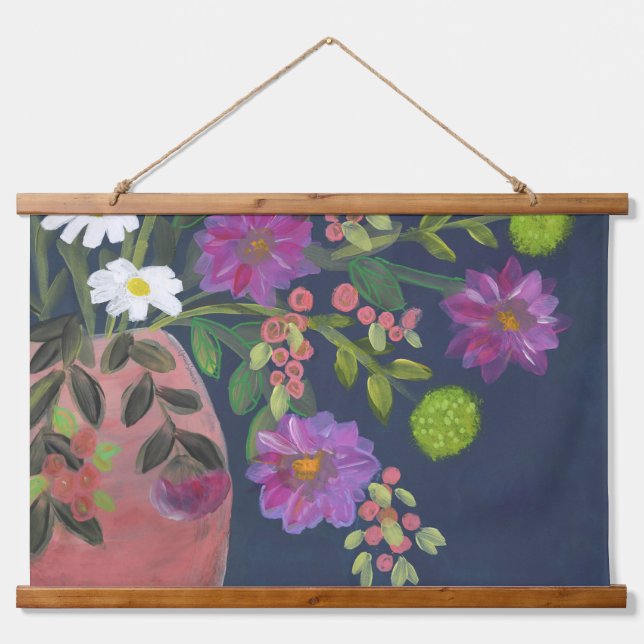 Coral Tango wall hanging Tapestry (Front)