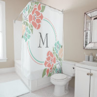 Coral & Teal Modern Floral