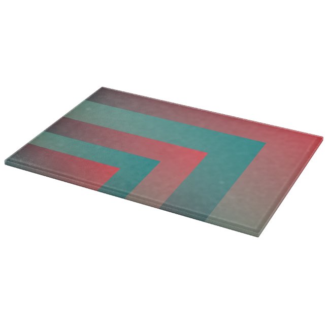 coral teal shades cutting board (Corner)