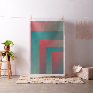 coral teal shades fabric
