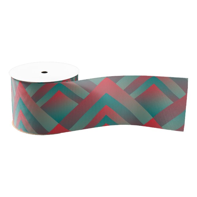 coral teal shades grosgrain ribbon (Spool)